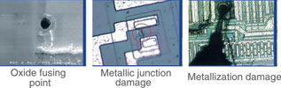 Figure 1. ESD event effect on silicon